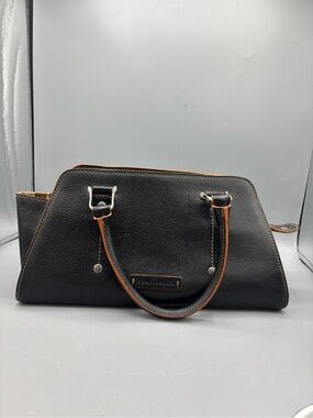 Black, pebbled Leather Toscanella
 Top-Handle Women’s Bag